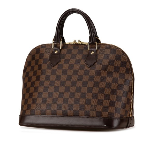 Louis Vuitton Damier Alma Handbag N51131 Brown PVC Leather Women's LOUIS VUITTON - Picture 2 of 8